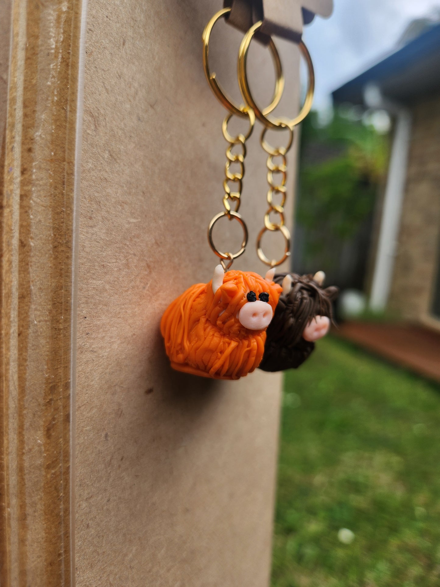Highland Cow Keychain Charm