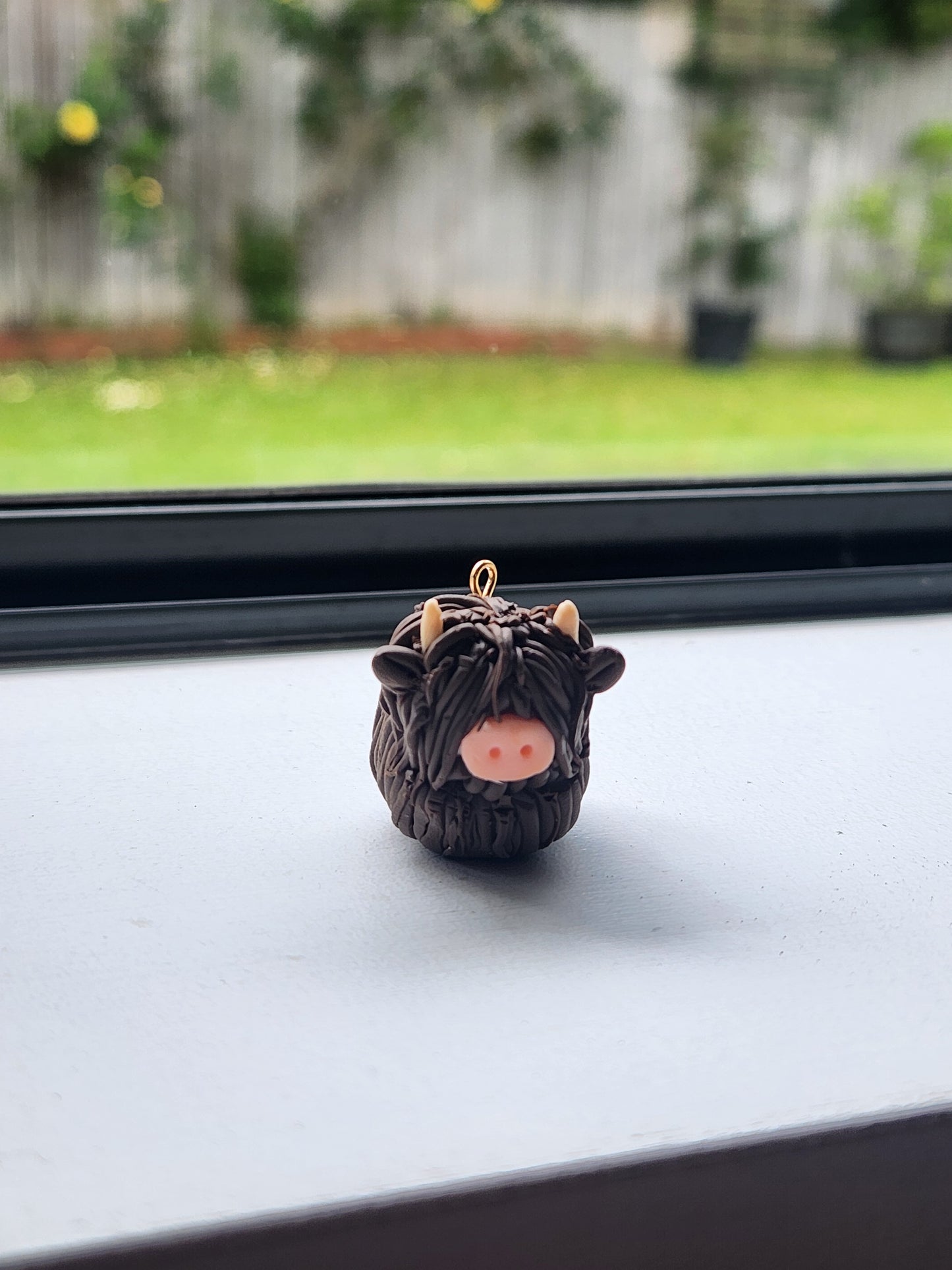 Highland Cow Keychain Charm