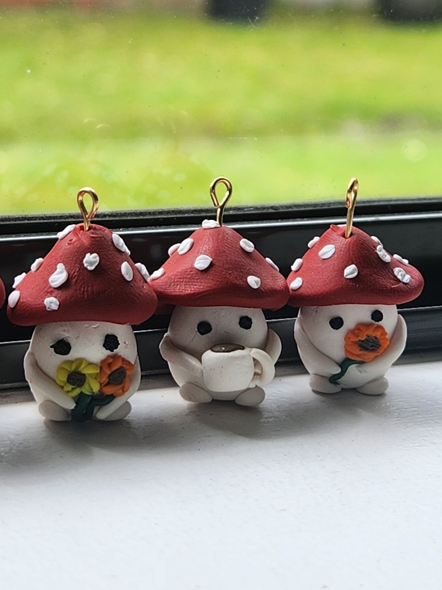 Mushroom People Keychain Charms
