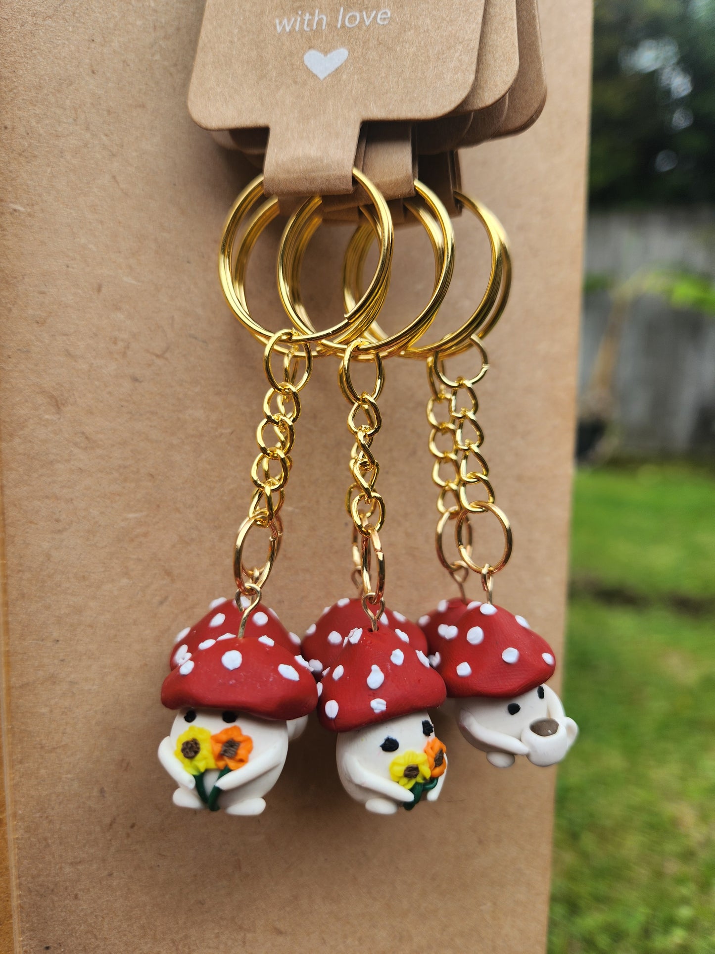 Mushroom People Keychain Charms