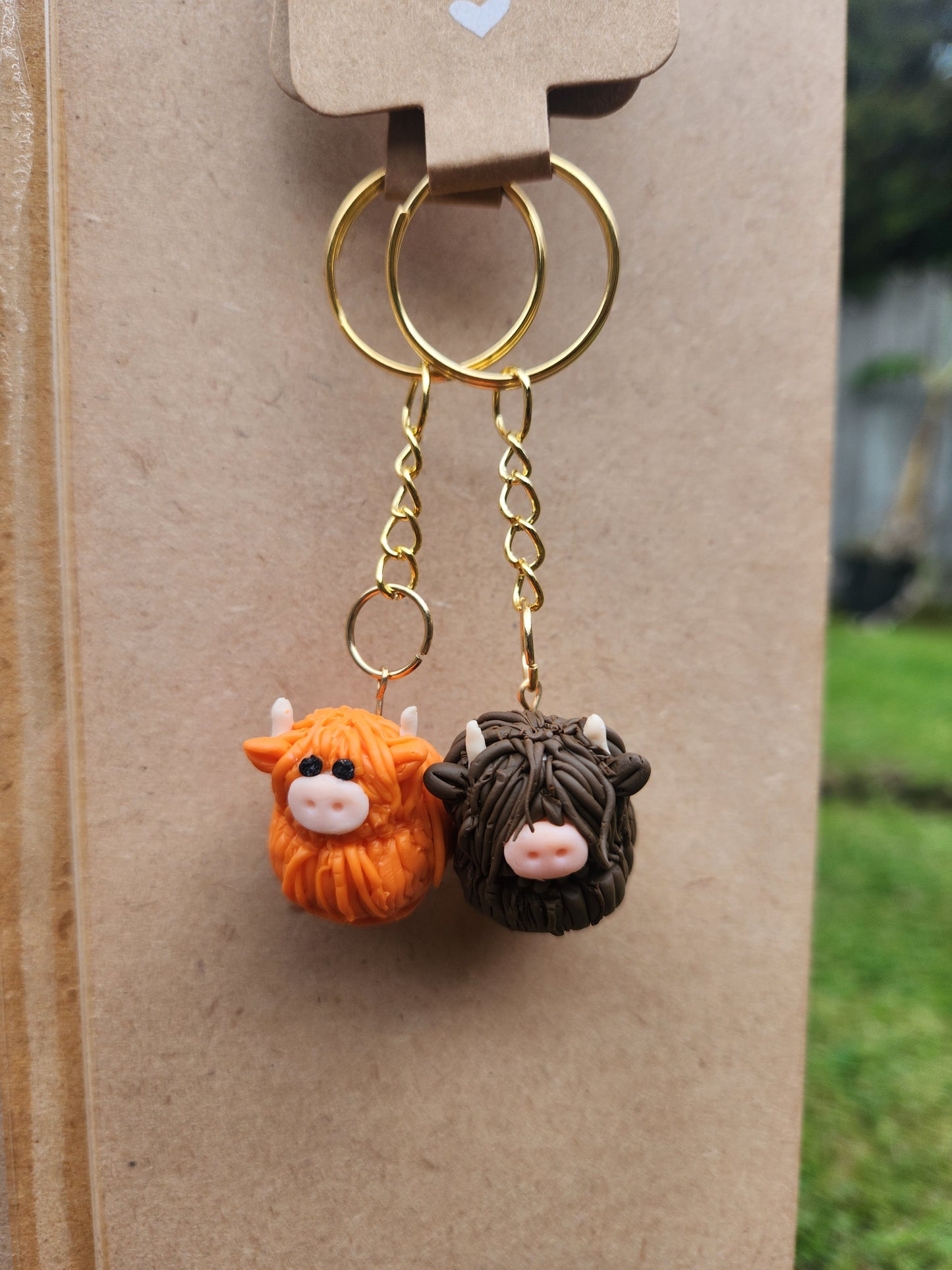 Highland Cow Keychain Charm