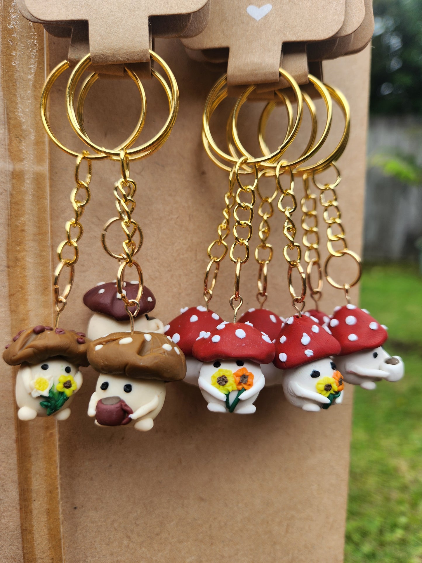 Mushroom People Keychain Charms