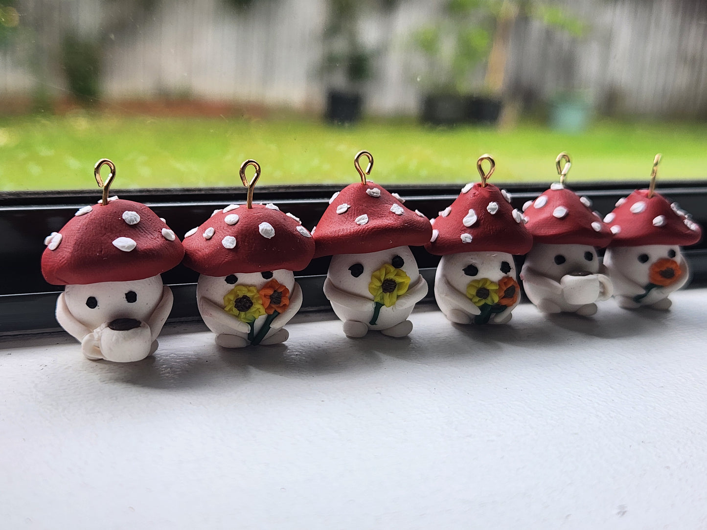 Mushroom People Keychain Charms