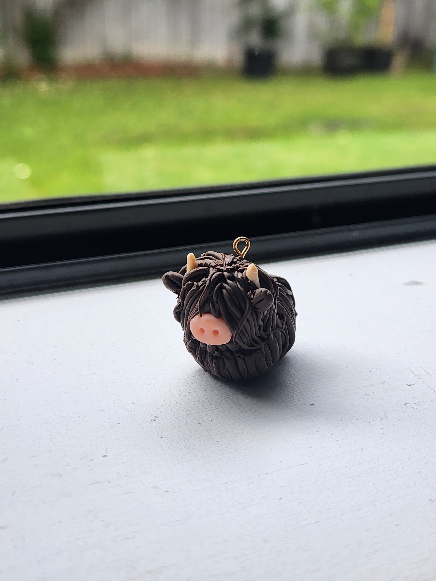 Highland Cow Keychain Charm