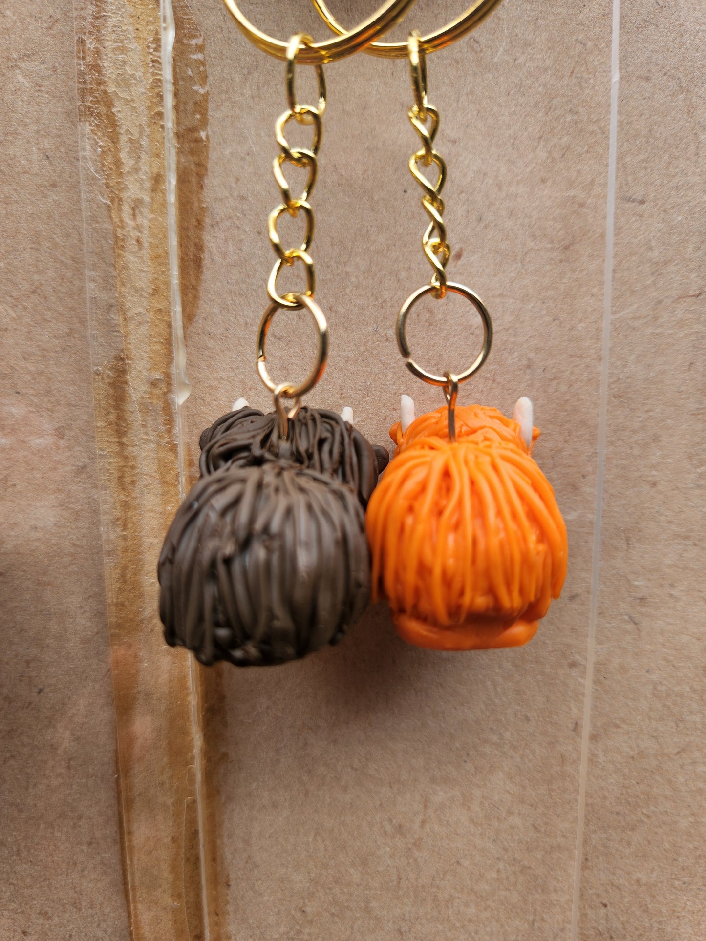 Highland Cow Keychain Charm