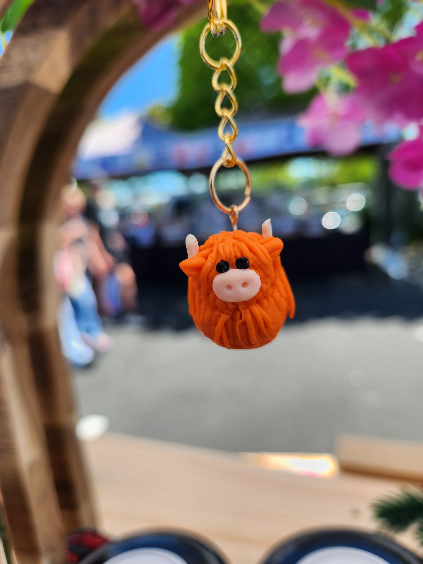 Highland Cow Keychain Charm