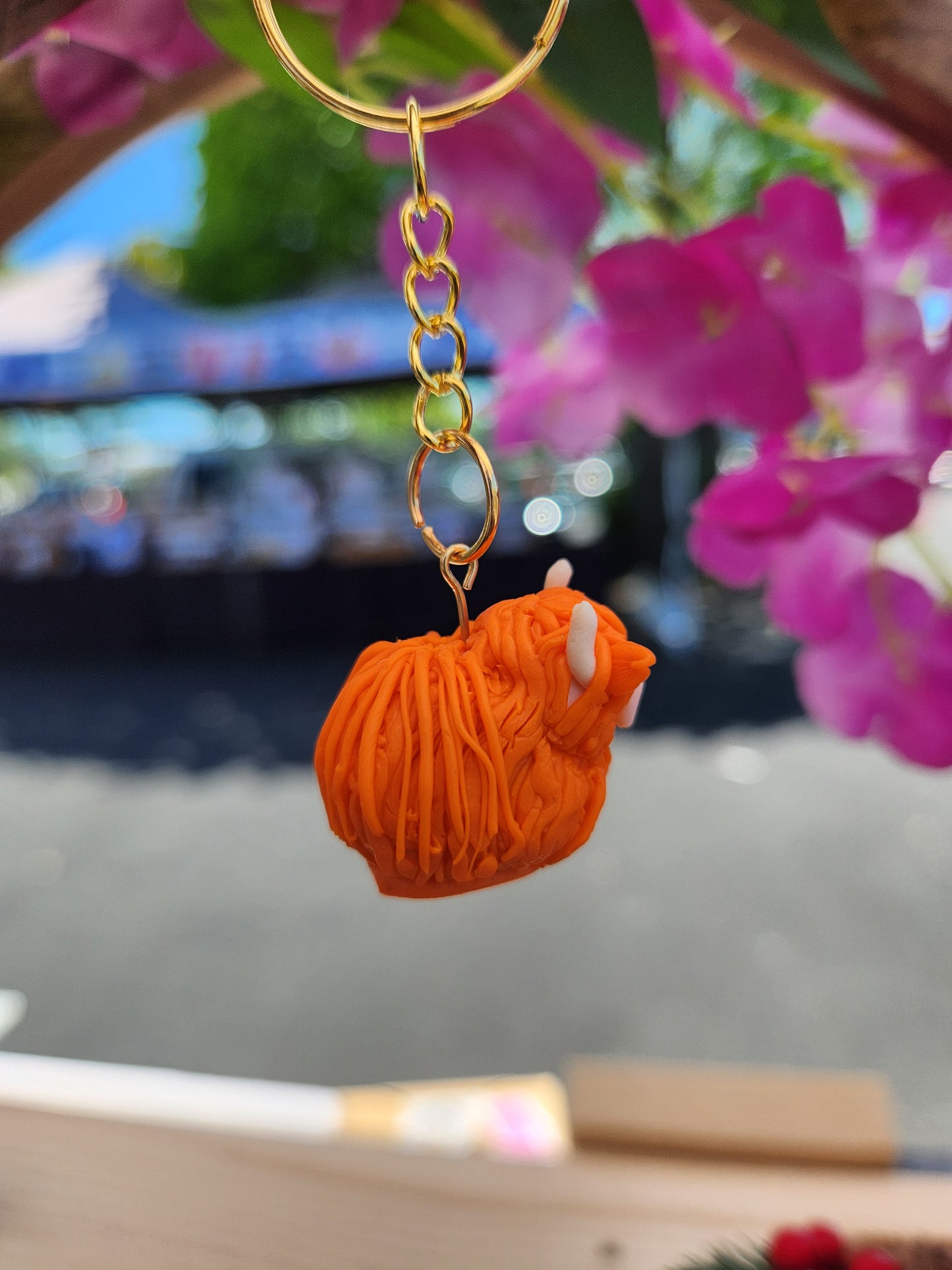 Highland Cow Keychain Charm