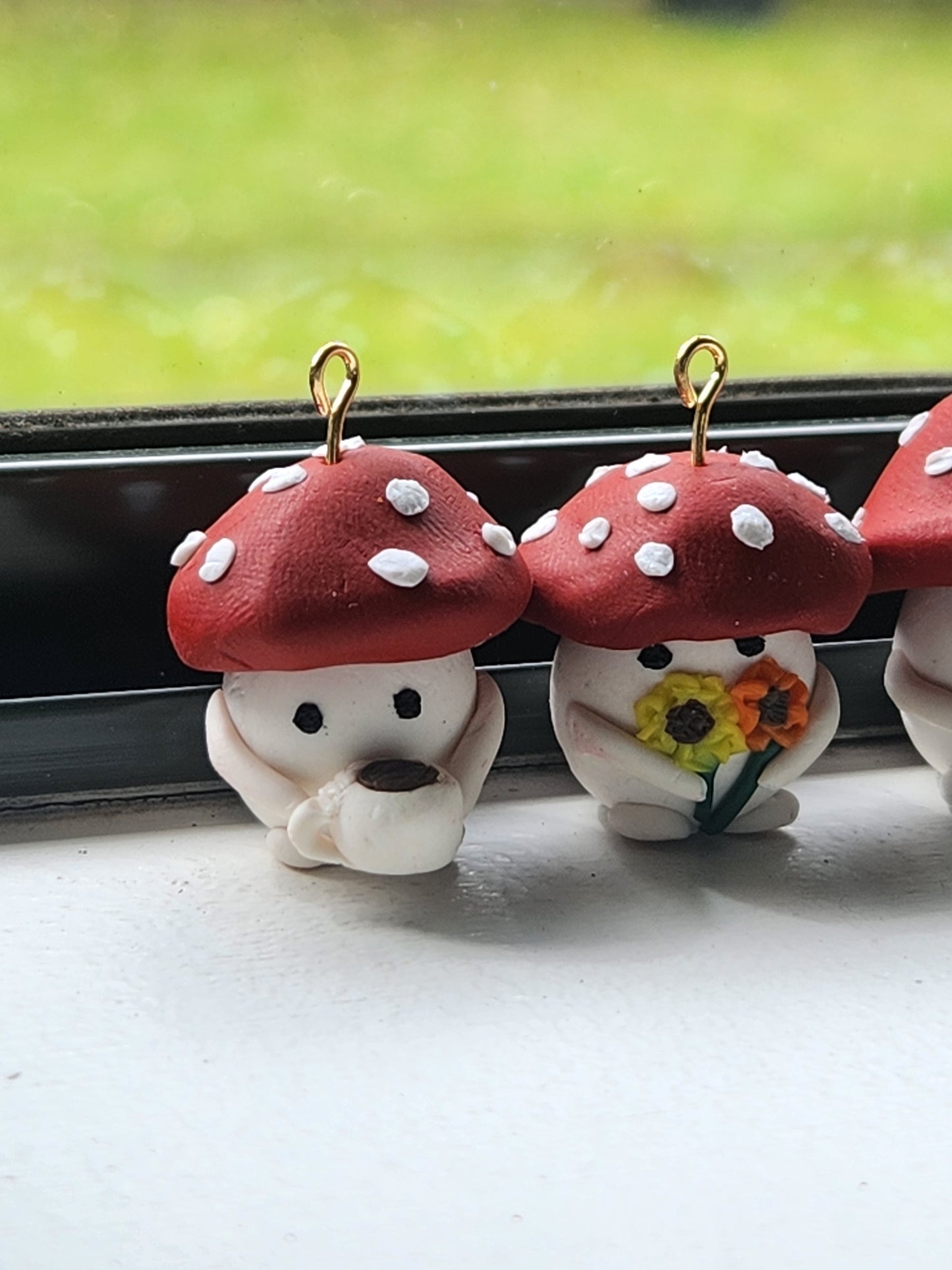 Mushroom People Keychain Charms